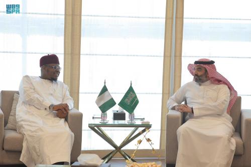 Al-Swaha Discusses with Nigerian Minister of Communications Cooperation in Field of Digital Economy